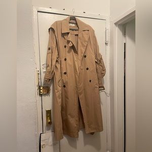 Zimmermann Women's Natural Double-breasted Cotton-blend Twill Trench Coat
